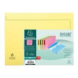 Exacompta Nature Future - Valisette - 3 Mm - A4, 240 X 320 Mm - Pour 300 Feuilles - Jaune ( Pack De 10 )