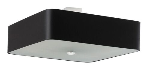 Sollux Lokko Plafonnier Carré Noir 55cm E27