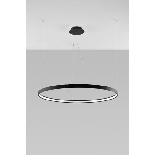 Sollux Rio Suspension Led Circulaire Intégrée Noir 110cm 3000k