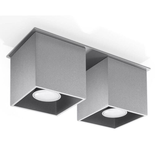 Sollux Quad - Downlight Monté Sur Surface À 2 Lumières, Gris, Gu10