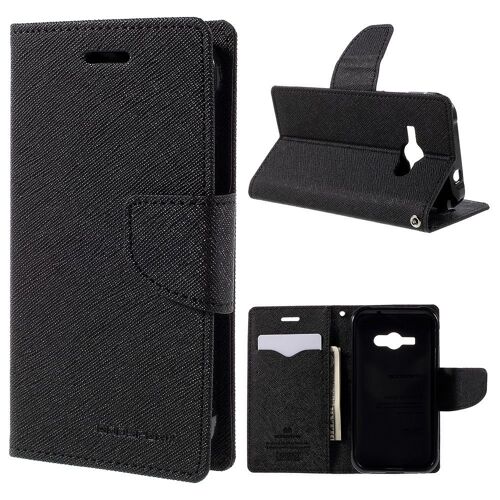 Etui type portefeuille pour Galaxy-J110 coloris noir Fancy-Diary