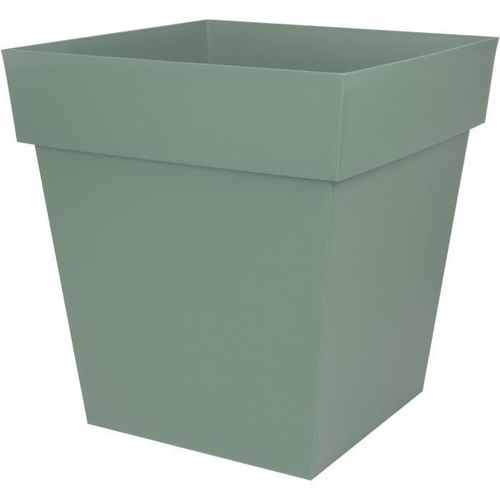 Pot Carré - Contenance 87 L - Toscane - 49,5 X 49,5 X 52,5 Cm - Vert Laurier Eda Plastiques
