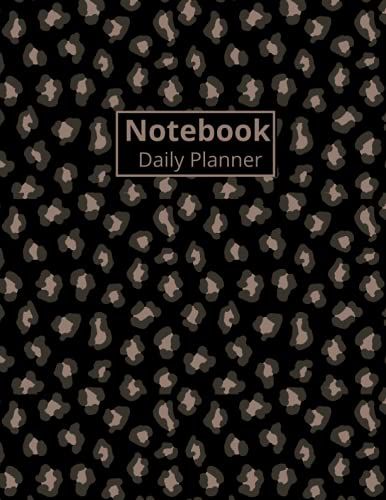 Daily Planner: Beautiful Black Cheetah Printed Daily Planner To Help You Stay Organized And Stay Focused And Productive. 8.5x11. 100 Pages.