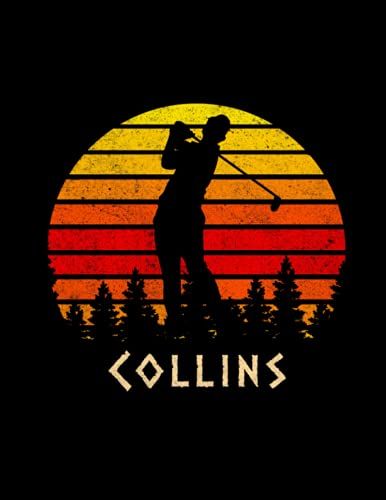 Collins Name Gift Personalized Golf Lined Notebook, Daily Journal For Sport Lovers: Monthly, Daily, Passion, Budget Tracker, A4, 21.59 X 27.94 Cm, 8.5 X 11 Inch, Diary, 110 Pages, Work List