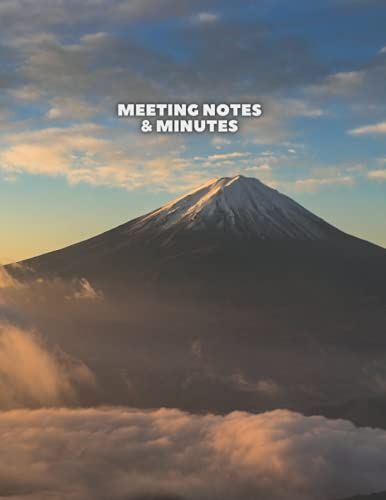 Meeting Notes & Minutes: Mount Fuji, Fuji-Hakone-Izu, Japan, Work Notebook For Taking Meeting Notes And Minutes Including Date, Agenda, Actions & Deadlines