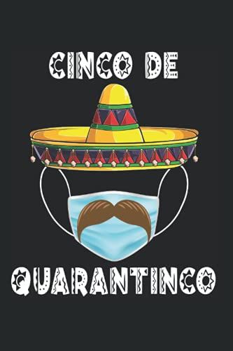 Cinco De Quarantinco Cinco De Mayo Gitarrenkaktus Sombrero: Din A5 Liniert 120 Seiten / 60 Blätter Notizbuch Notizheft Notiz-Block Lustige Mexikanischer Cinco De Mayo