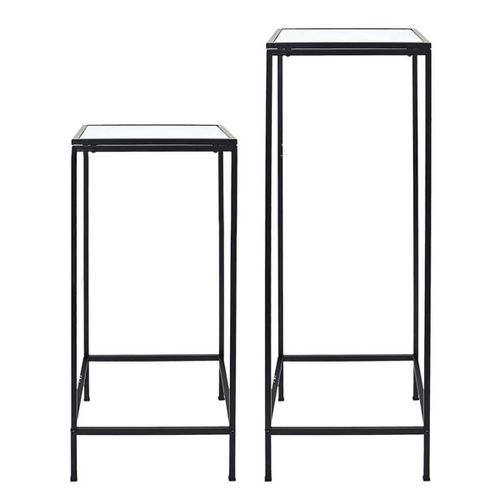 Motsa - Lot De 2 Sellettes Gigognes Verre Imitation Marbre