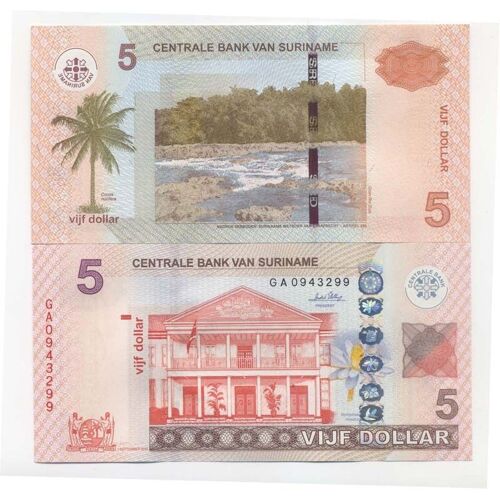 Billets Collection Surinam Pk N° 162 - 5 Dollars