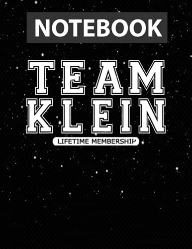 Team Klein Family Surname Reunion Crew Member / Notebook Journal Line / Large 8.5''x11''