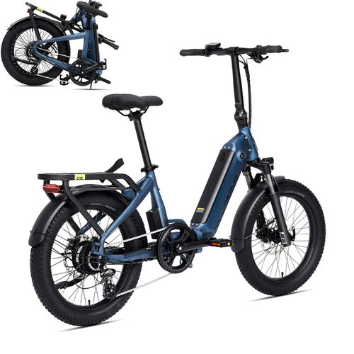 Vélo Électrique Pliable Adulte Deruiz Peridot - Autonomie 143 Km, Suspension Avant, Pneus Fat 20 Pouces Vtc/Vtt, Batterie 48v 10.4ah