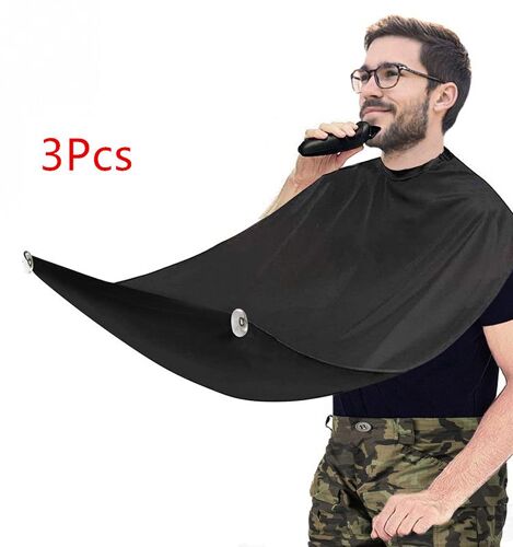 3pcs Tablier A Barbe, Cape De Rasage, Barbe Récupérateur Avec Ventouses, Idéal Comme Cadeau Pour Homme 