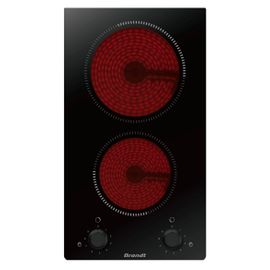 Brandt BPV6210B - Vitrocéramique - 2 plaques de cuisson - Niche - largeur : 26.8 cm - profondeur : 49 cm - noir