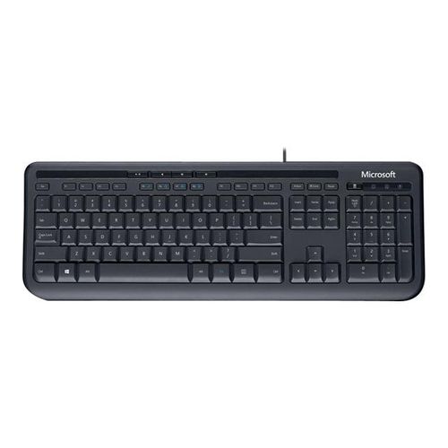 Bureau filaire Microsoft 600 for Business - Ensemble clavier et souris - USB - Anglais - noir