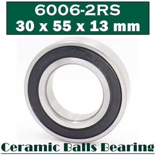 Roulement En Céramique Hybride 6006, 30x55x13mm (1 Pièce) Supports De Pédalier De Vélo, Pièces De Rechange, Roulements À Billes 6006rs Si3n4