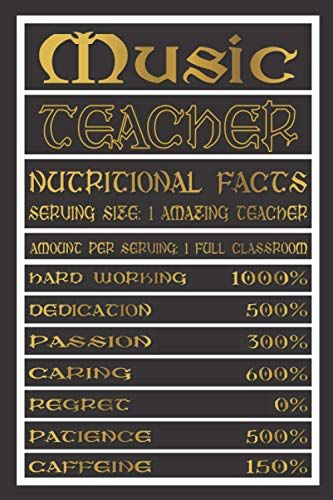 Music Teacher Gifts: Novelty Lined Notebook - Funny Appreciation Present For Educators