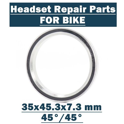 Roulements Pour Casque De Vélo De Route, 1 Pièce, 35x45.3x7.3mm, En Acier Chromé À 45/45 Degrés, Jeu De Roulements Acb Supérieurs Et Inférieurs