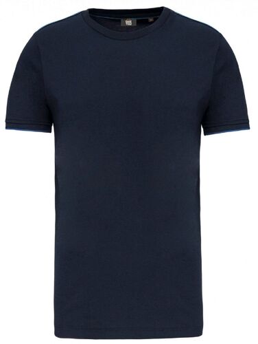 T-Shirt Professionnel Daytoday Pour Homme - Wk3020 - Bleu Marine Et Bleu Roi