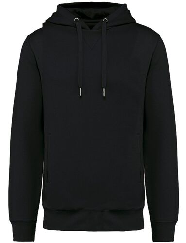 Sweat Shirt À Capuche Coton Bio - Mixte - K4009 - Noir
