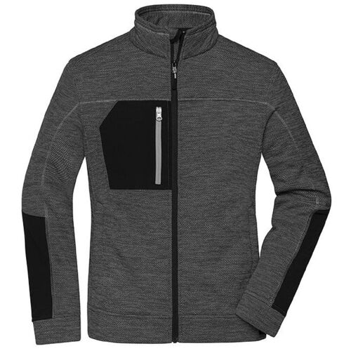 Veste De Travail Polaire Workwear - Homme - Jn1818 - Noir Mélange Argent