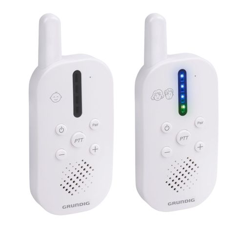 Grundig Babyphone Audio Dect - Portée 150 M - Unité Parents-Bébé - Indicateur Sonore Led Et Fonction Réponse - Accessoires Chambre D'enfant - Blanc