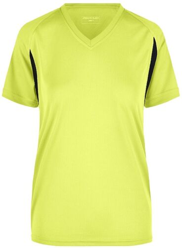 T-Shirt Running Respirant Jn316 - Jaune Fluo - Femme