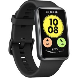 Huawei Watch Fit new - Noir - montre intelligente avec bracelet - silicone - noir - taille du poignet : 130-210 mm - affichage 1.64" - 4 Go - Bluetooth - 21 g