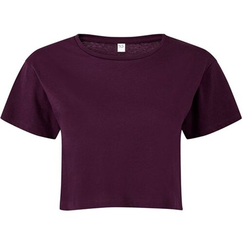 T-Shirt Court Crop Top - Femme - Tr019 - Violet Mulberry
