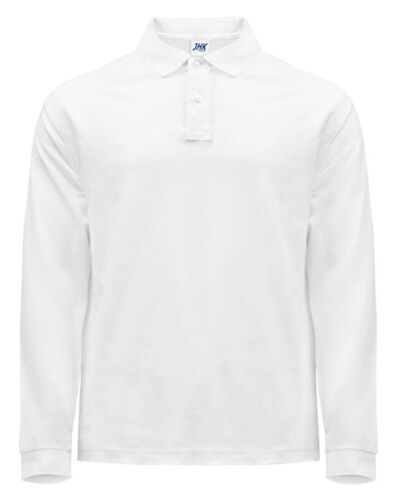 Polo Manches Longues - Homme - Jk215 - Blanc