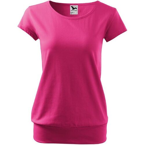 T-Shirt Style Silhouette Fluide - Femme - Mf120 - Rose Magenta