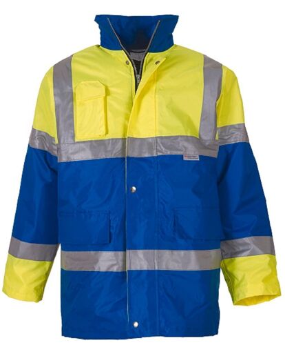 Veste Contrastante Haute Visibilité - Yhvp303 - Jaune Fluo Et Bleu Roi