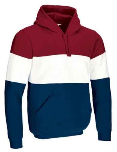 Sweat À Capuche Tricolore - Homme - Varsity - Rouge - Blanc Et Bleu Marine