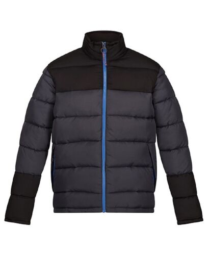 Doudoune Vintage - Homme - Tra536 - Gris Et Noir