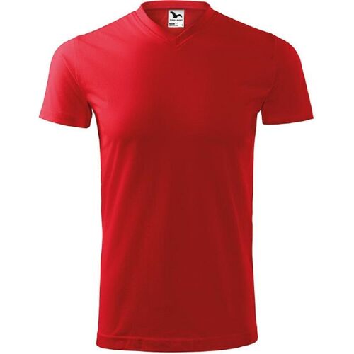 T-Shirt Manches Courtes Col V - Unisexe - Mf111 - Rouge