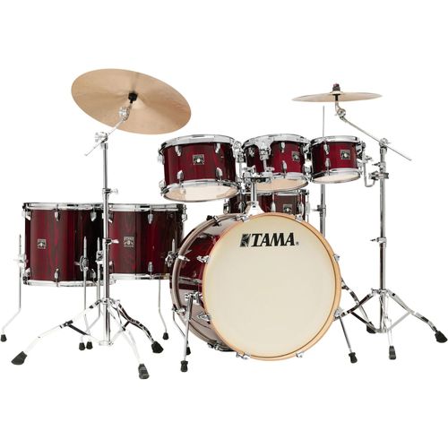 Tama Cl72rs-Pggp Superstar Classic Gloss Garnet Lacebark Pine Batterie 7 Pièces