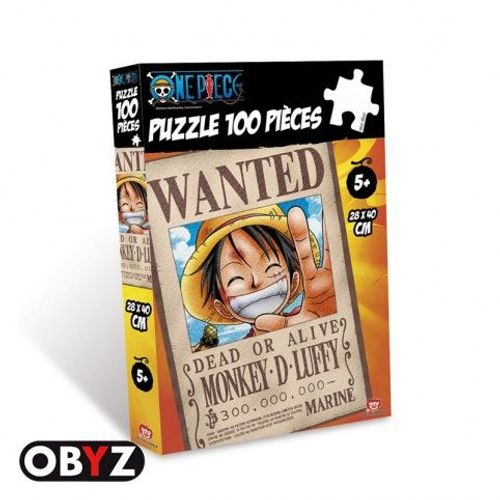 Puzzle 100 Pieces: One Piece Wanted Luffy