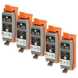 vhbw Cartouche d'encre noir compatible avec Canon Pixma IP110, IP100P, ip100, IP100v imprimante (compatible, pack de 5, 10 ml)