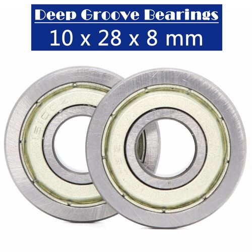 Double Roulement À Billes Blindé 16100-Zz 10*28*8mm ( 2 Pièces), Pour Vélos Spéciaux