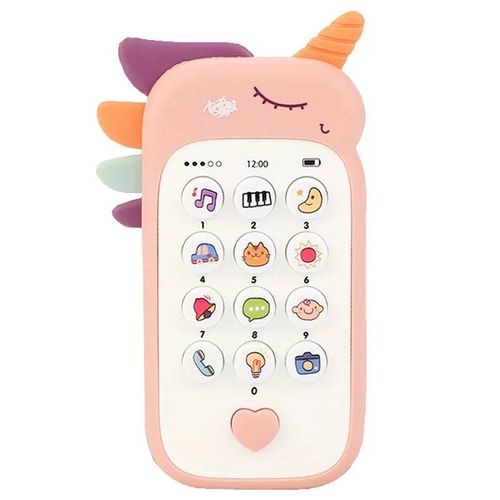 Téléphone jouet pour bébé avec son musical, jouets de sommeil avec simulation TeWindsor, cadeaux pour enfants-pink