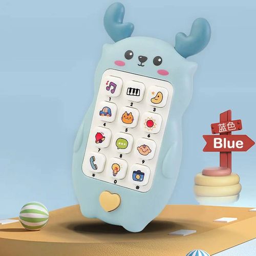 Téléphone mobile avec son musical TeWindsor pour bébé, jouets de simulation pour le début du sommeil, cadeaux d'anniversaire-C-3
