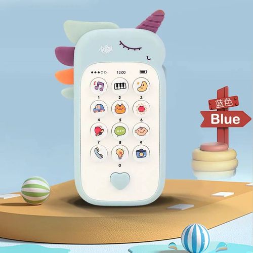 Téléphone mobile avec son musical TeWindsor pour bébé, jouets de simulation pour le début du sommeil, cadeaux d'anniversaire-A-3