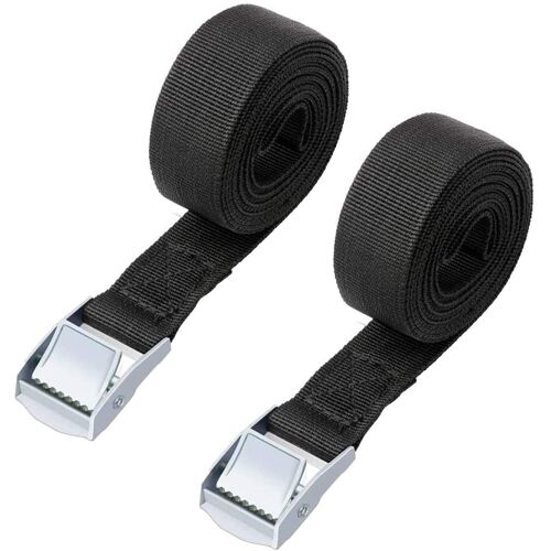 Lot De 2 Sangles De Serrage Ultra Résistantes De 2m X 25 Mm - Sangles Avec Boucles À Came, Pour Moto, Voiture, Porte Vélo