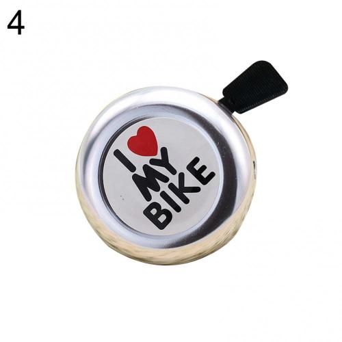 Jolie Cloche De Vélo Imprimée I Love My Bike, Son Clair, Sonnette D'avertissement, Accessoire