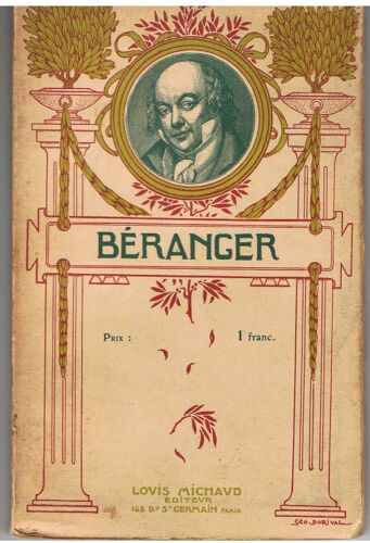 P-J.De Beranger .Chansons Choisies.Lettres