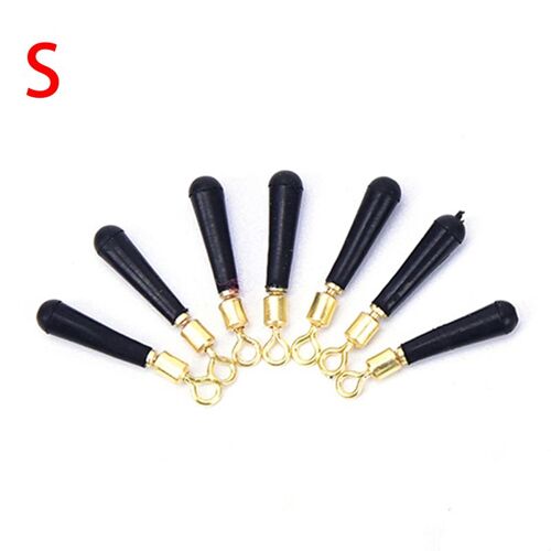 10 Pcs/Lot Cuivre Tête Engins De Pêche Bloc Rotation Dérive Flotteurs De Pêche En Caoutchouc Bobber Flotteur Siège Reste Accessoires Et Outils