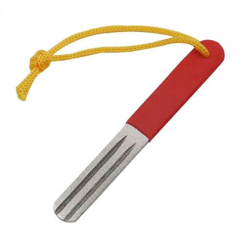 Aiguisoir De Hameçon De Pêche Antidérapant, Portable, Trois Rainures, Pierre De Diamant, Lime De Broyage Pour L'exploration En Plein Air