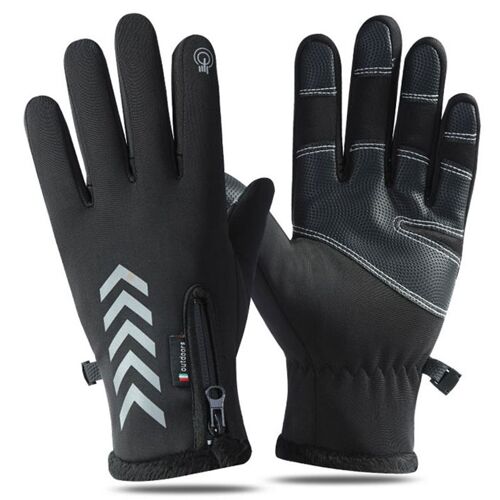 Gants D'hiver Pour Hommes, Unisexe, Antidérapants, Imperméables, Coupe-Vent, Cyclisme, Chauds Et Froids, À La Mode, Avec Fermeture Éclair, Pour Le Sport