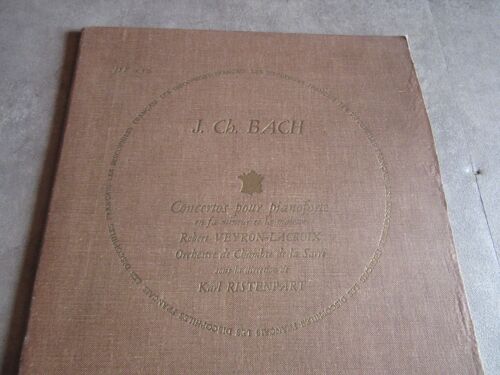 33 Tours J Ch Bach Concertos Pour Pianoforte Un Fa Mineur Et Fa Majeur Robert Veyron Lacroix Karl Ristenpart Ref De 156