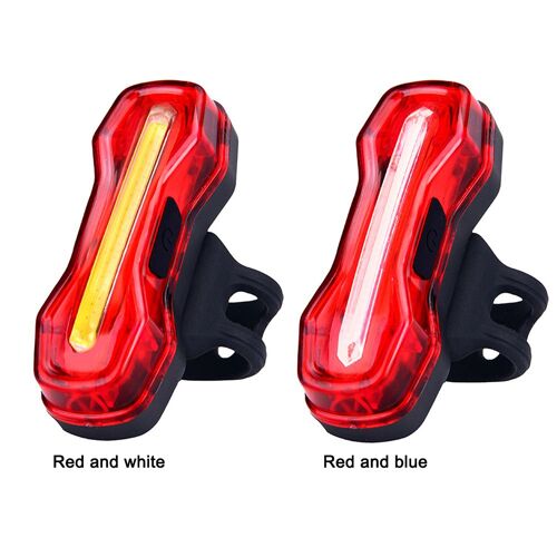 Feu Arrière Étanche À Led Bicolore Pour Vélo, Avec Technologie Cob, Rechargeable Par Usb, Avec Tige De Selle, Éclairage Arrière Pour Vtt, Équipement De Cyclisme
