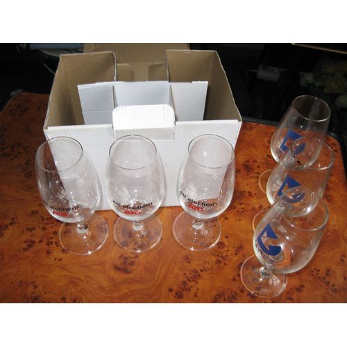 Lot De 6 Verres À Dégustation 23cl - Verres Publicitaires : 3 Marqués Elf Atochem Ato Et 3 Marqués Disperss - Produit Par Royal Leerdam (Fabriqué En Hollande) 