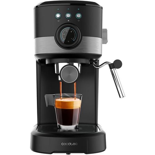 MEVRONISSHOP-Cafetière Express Power Espresso 20 Pecan Pro. 1100 W, Technologie ForceAroma de 20 bars, Vaporisateur Orientable, Bras Double, Plateau Chauffe-Tasses, Cuillère Doseuse Presseur